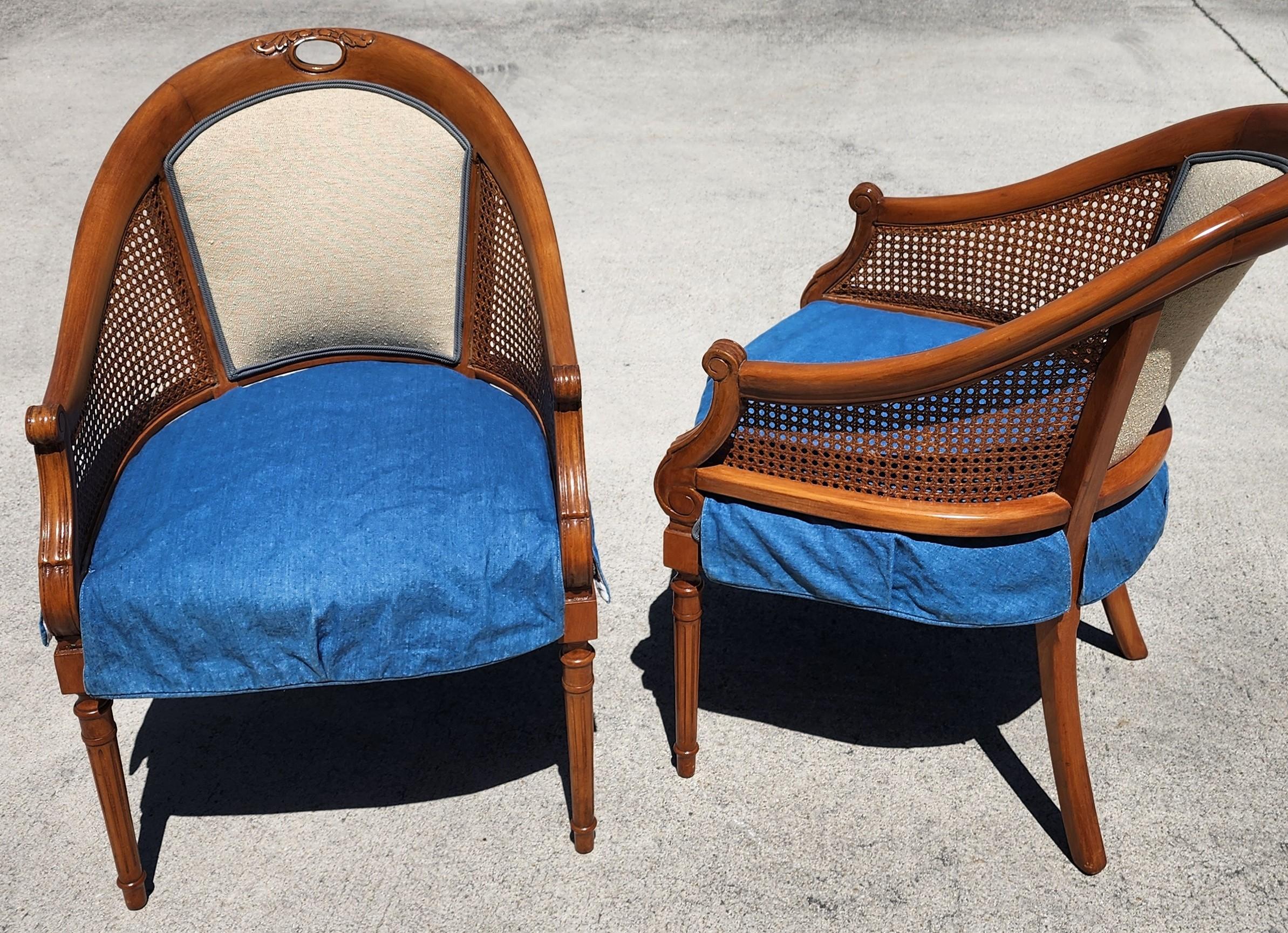 Vintage French Regency Chairs Pair In Good Condition For Sale In Lake Worth, FL