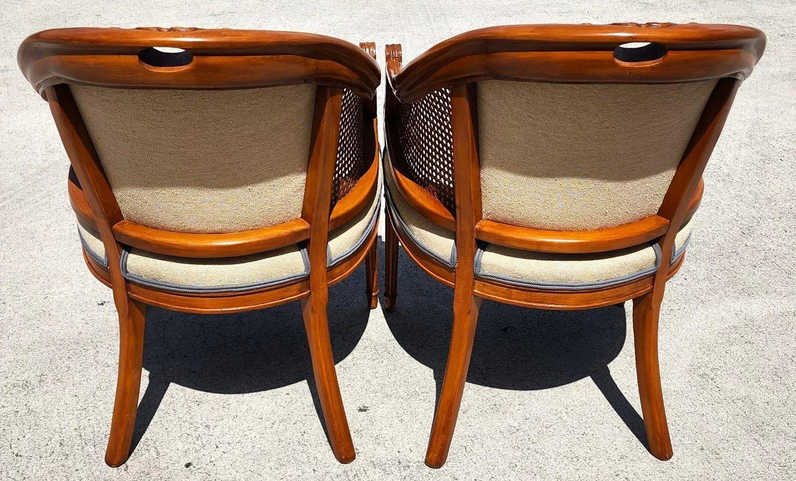 Vintage French Regency Chairs Pair For Sale 1