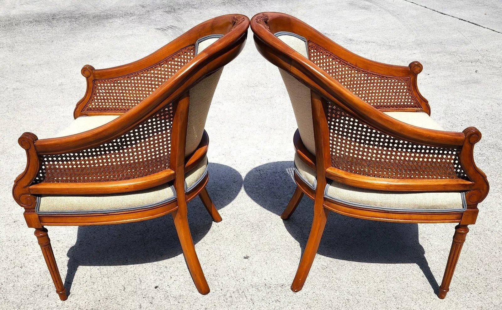 Vintage French Regency Chairs Pair For Sale 2