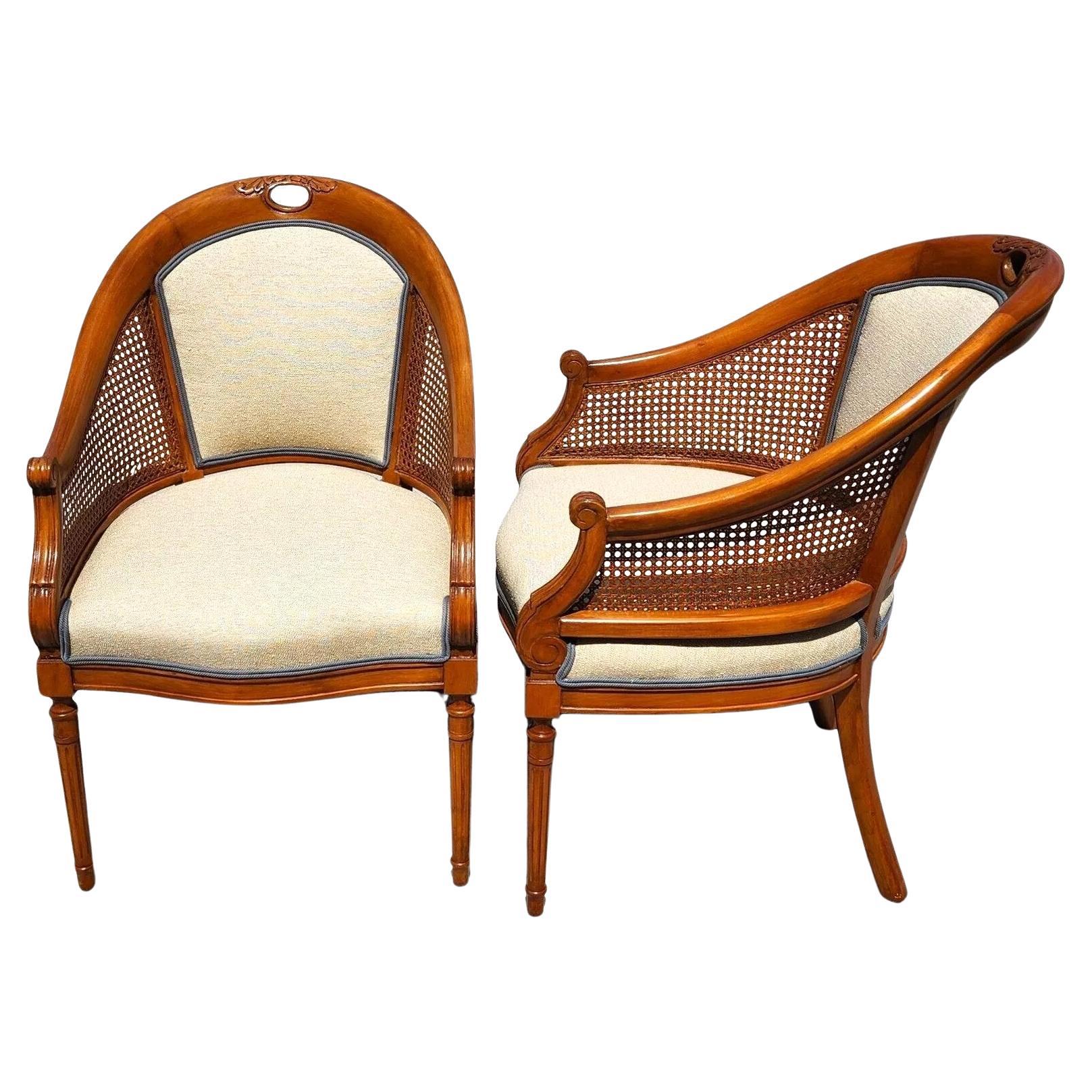 Vintage French Regency Chairs Pair For Sale