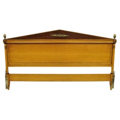 Vintage Französisches Regency Neoklassizistisches King Size-Bett-Kopfteil aus Rosenholz und Seidenholz, Vintage