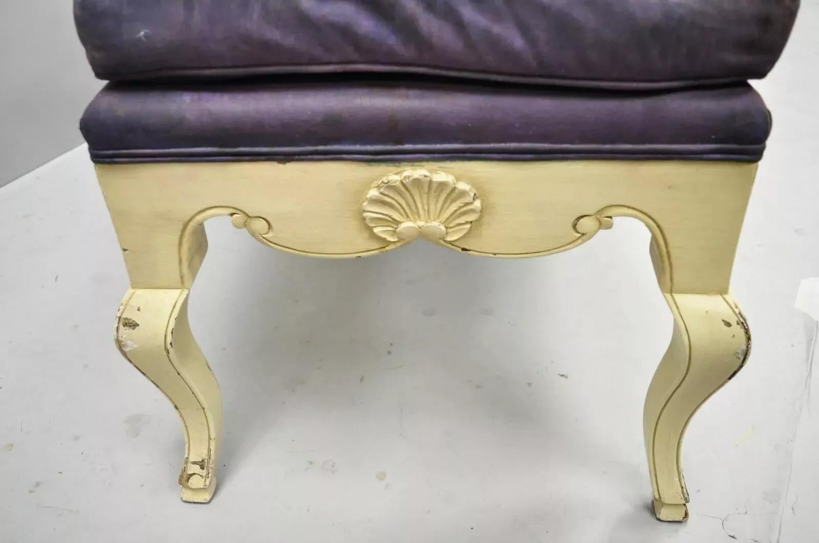 Banco de ventana tapizado Vintage French Regency Neoclassical Style Hoof Foot 62 Desconocido