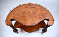 Vintage French Regency Style Burl Wood "Kidney Bean" Side or Tea Table