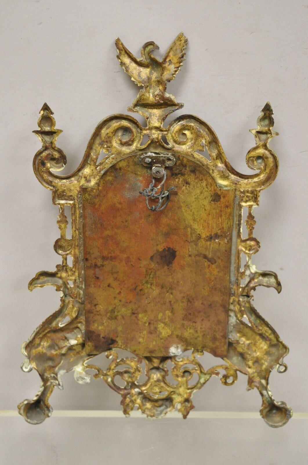 Marco de fotos de águila figurativa de bronce fundido estilo regencia francesa vintage en venta 3