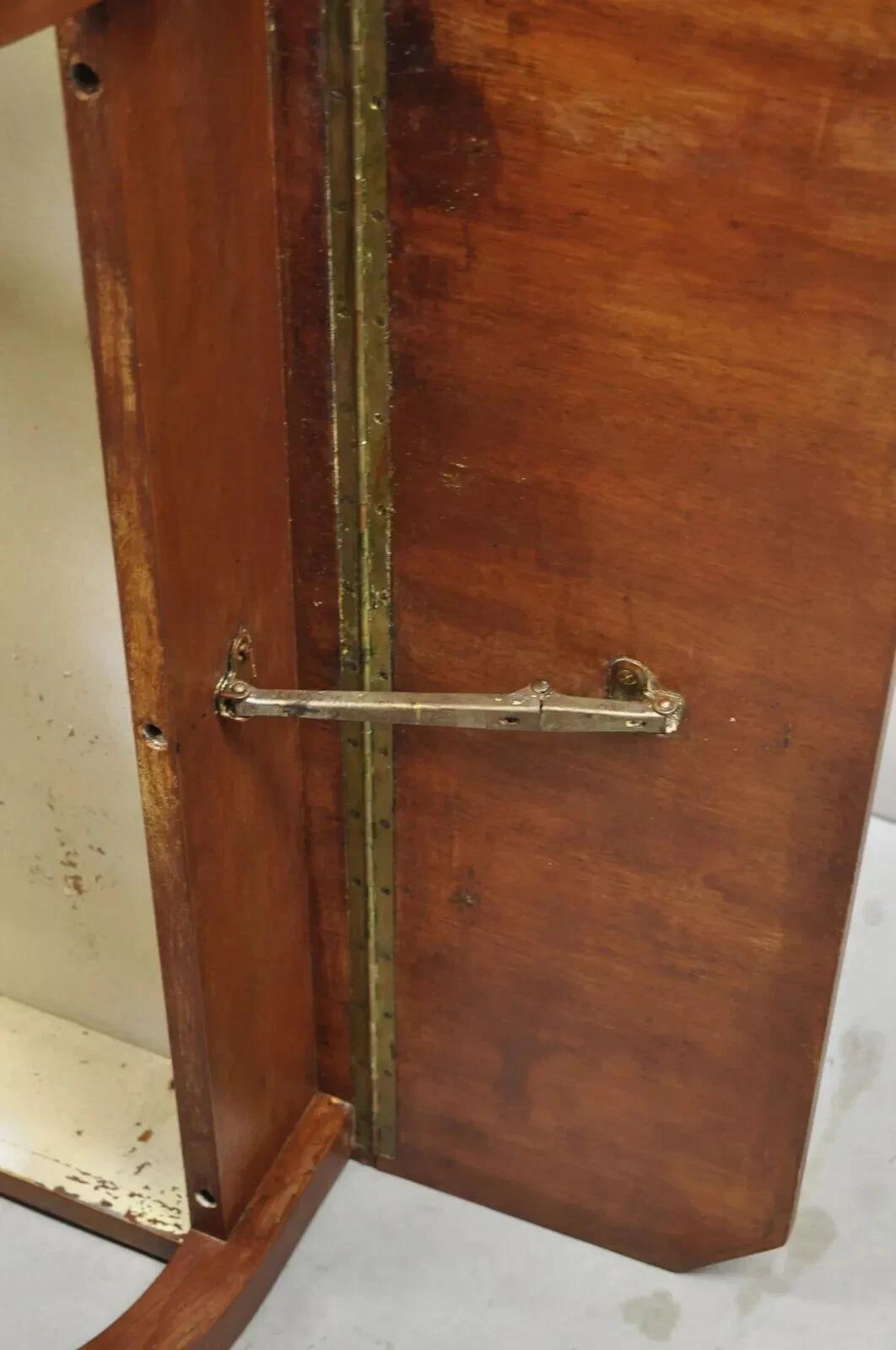 Vintage Französisch Regency Style Dropleaf Mahagoni Bar Cart Serviertisch auf Rädern im Angebot 5
