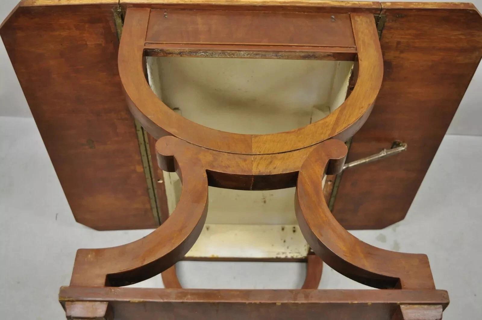 Vintage Französisch Regency Style Dropleaf Mahagoni Bar Cart Serviertisch auf Rädern im Angebot 6
