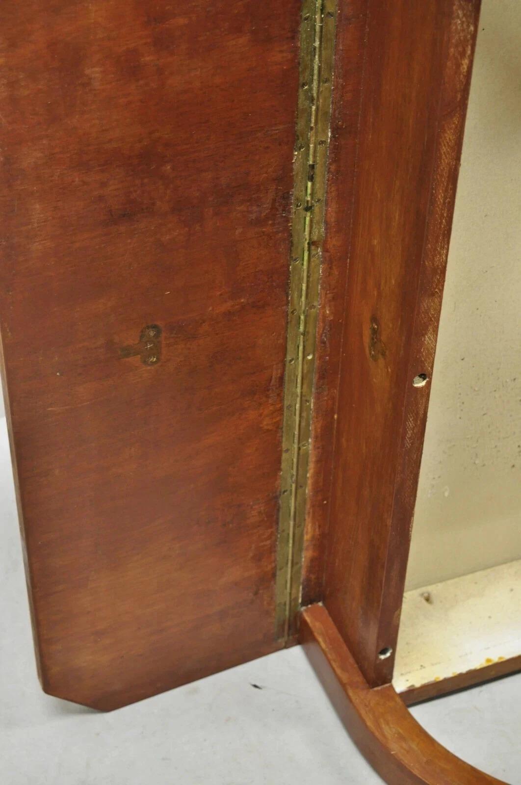 Vintage Französisch Regency Style Dropleaf Mahagoni Bar Cart Serviertisch auf Rädern im Angebot 4