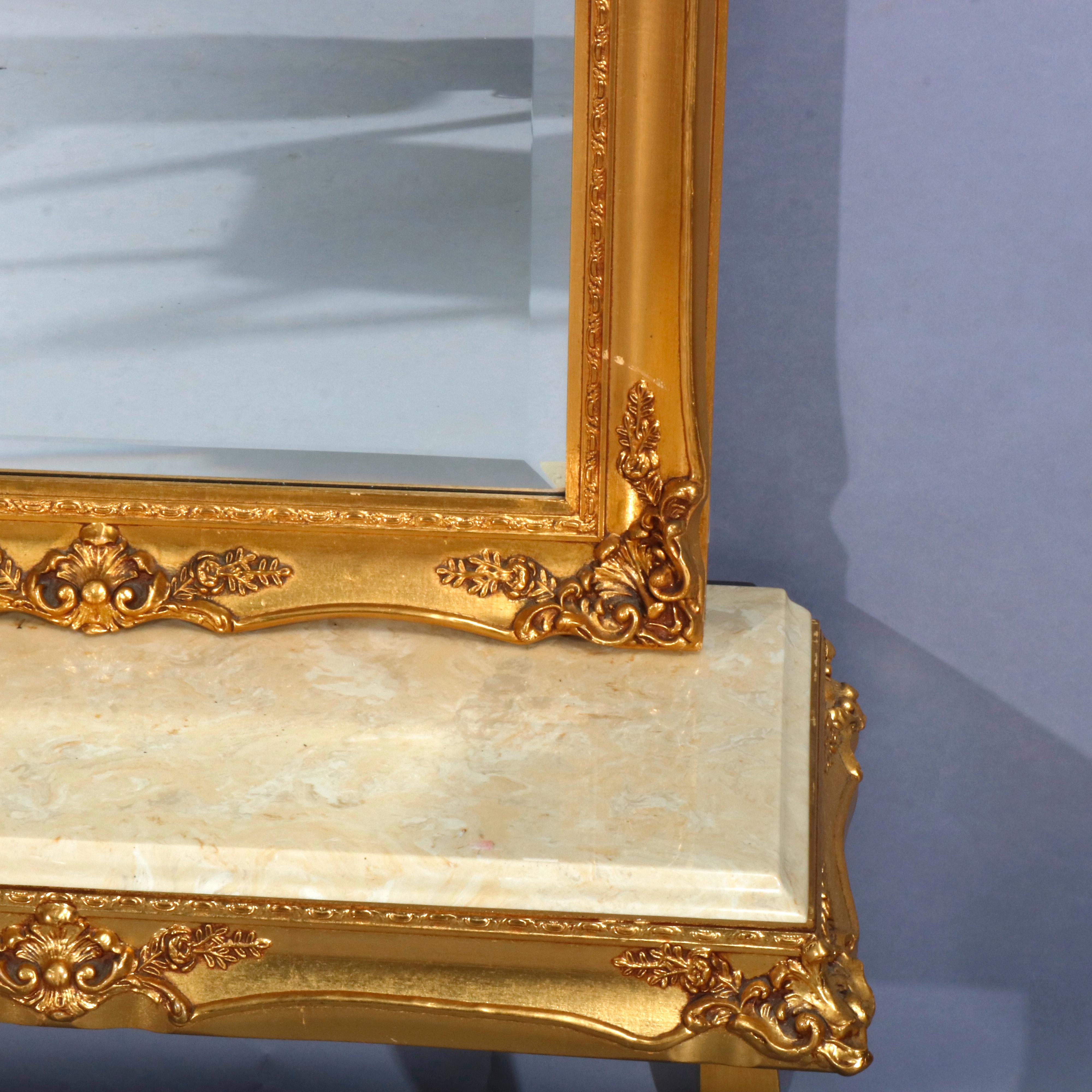 Vintage French Renaissance Revival Style Giltwood Pier Mirror by Olson