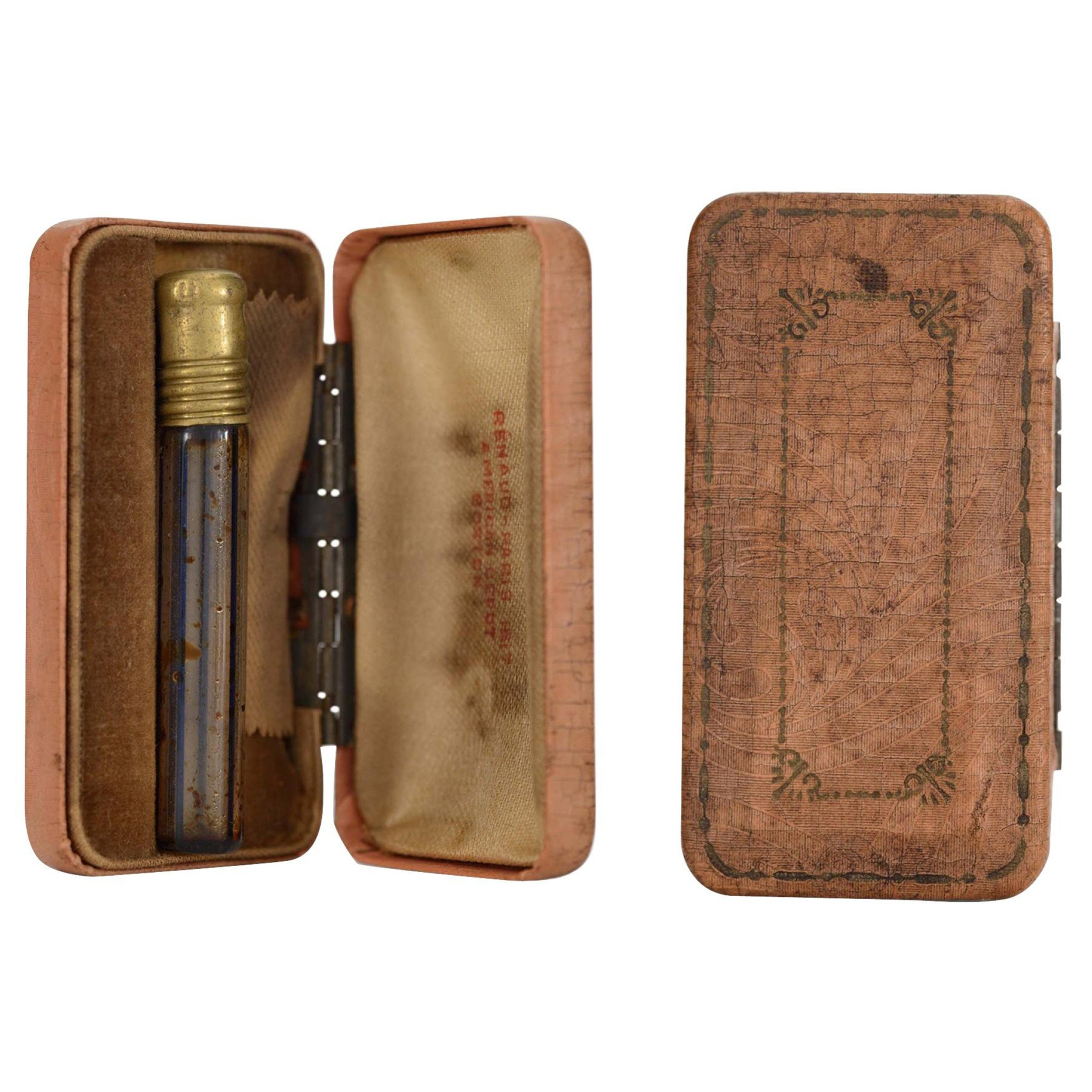 Vintage French Renaud Perfume Vial with Case For Sale
