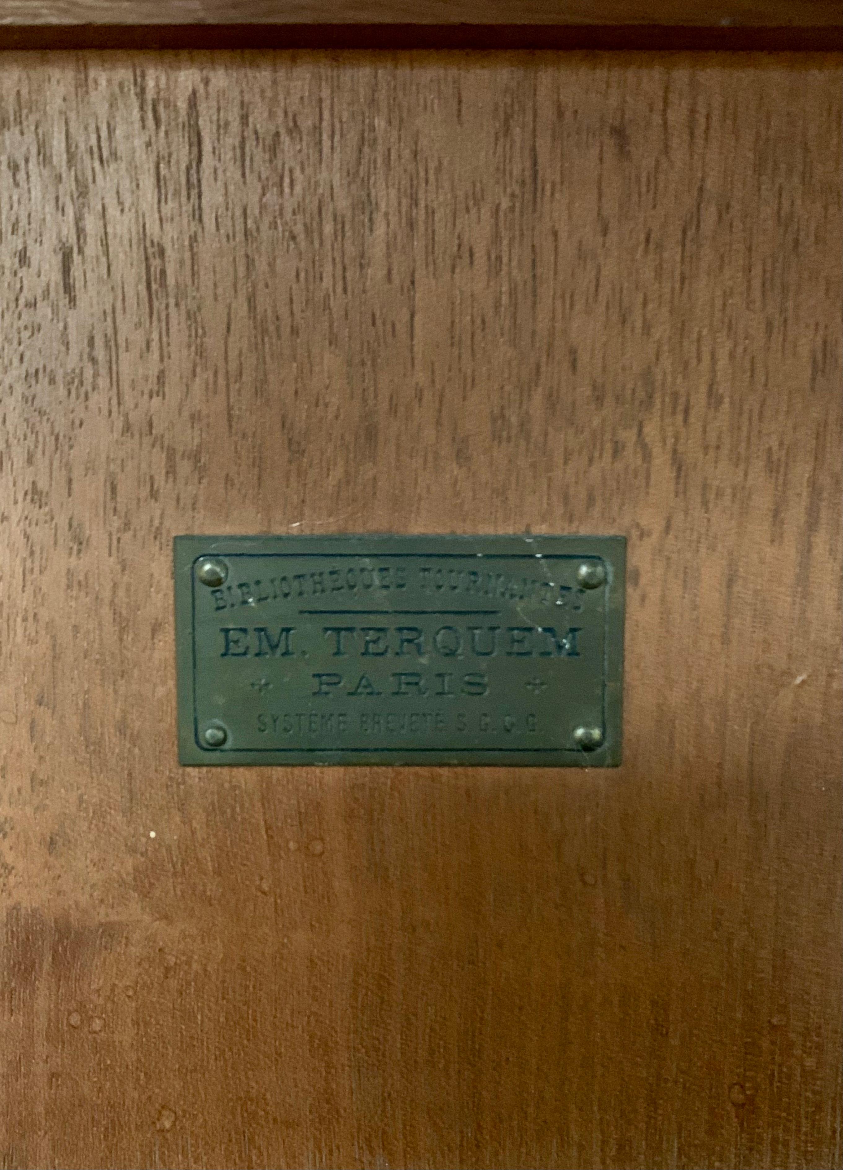 Estantería giratoria francesa vintage mediados del siglo XX en venta