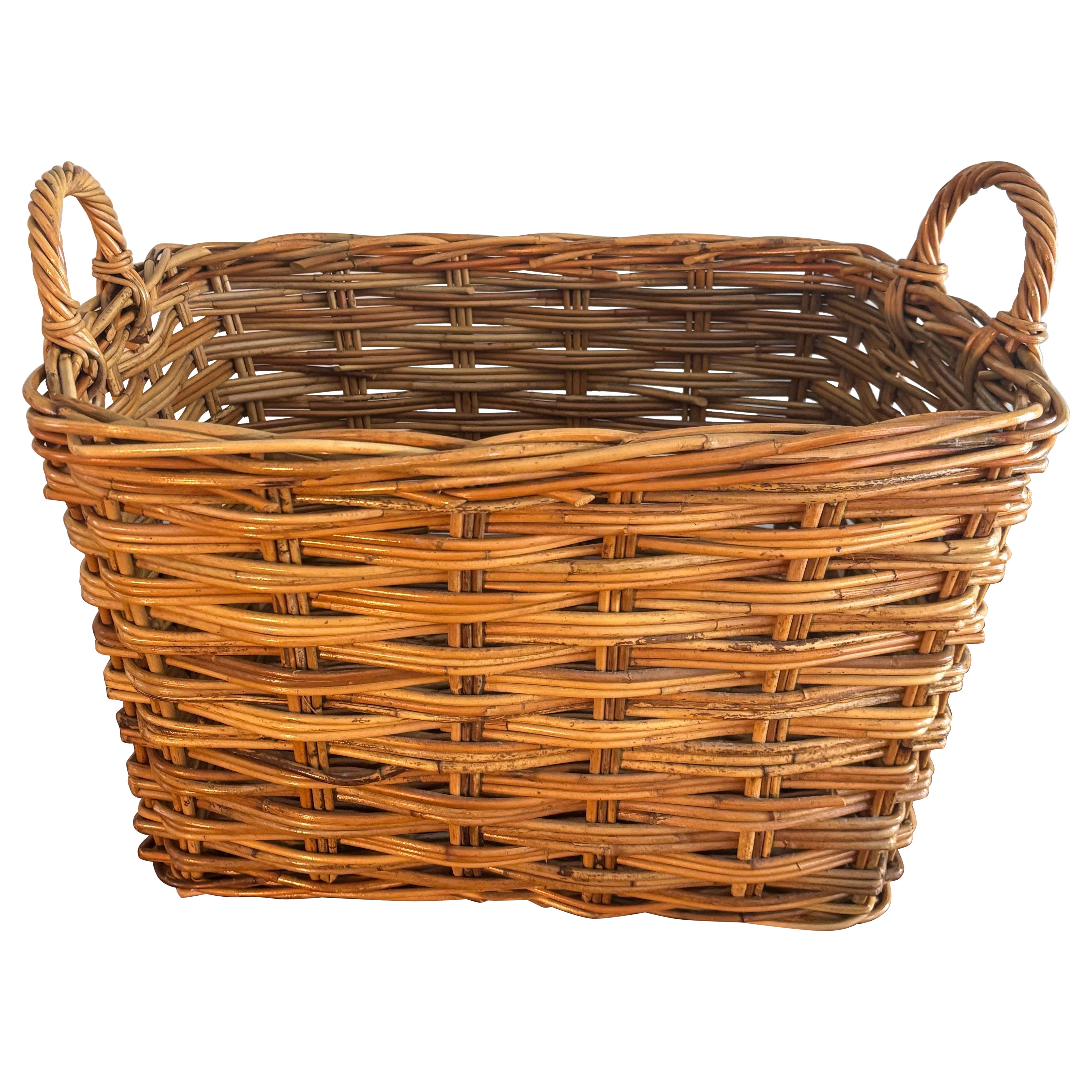 Panier tressé vintage de style Côte d
Azur