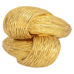 Vintage French Robert Duhem Infinity Knot Ring 18k Yellow Gold Sz 5.75 Jewelry