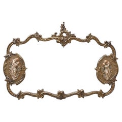 Vintage French Rococo Louis XV Style Gold Wall Mantle Mirror