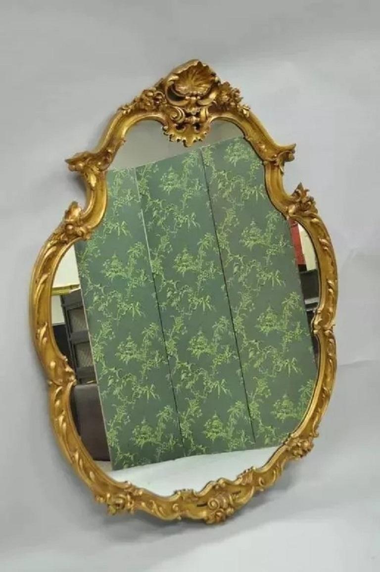 Grand miroir mural doré 65