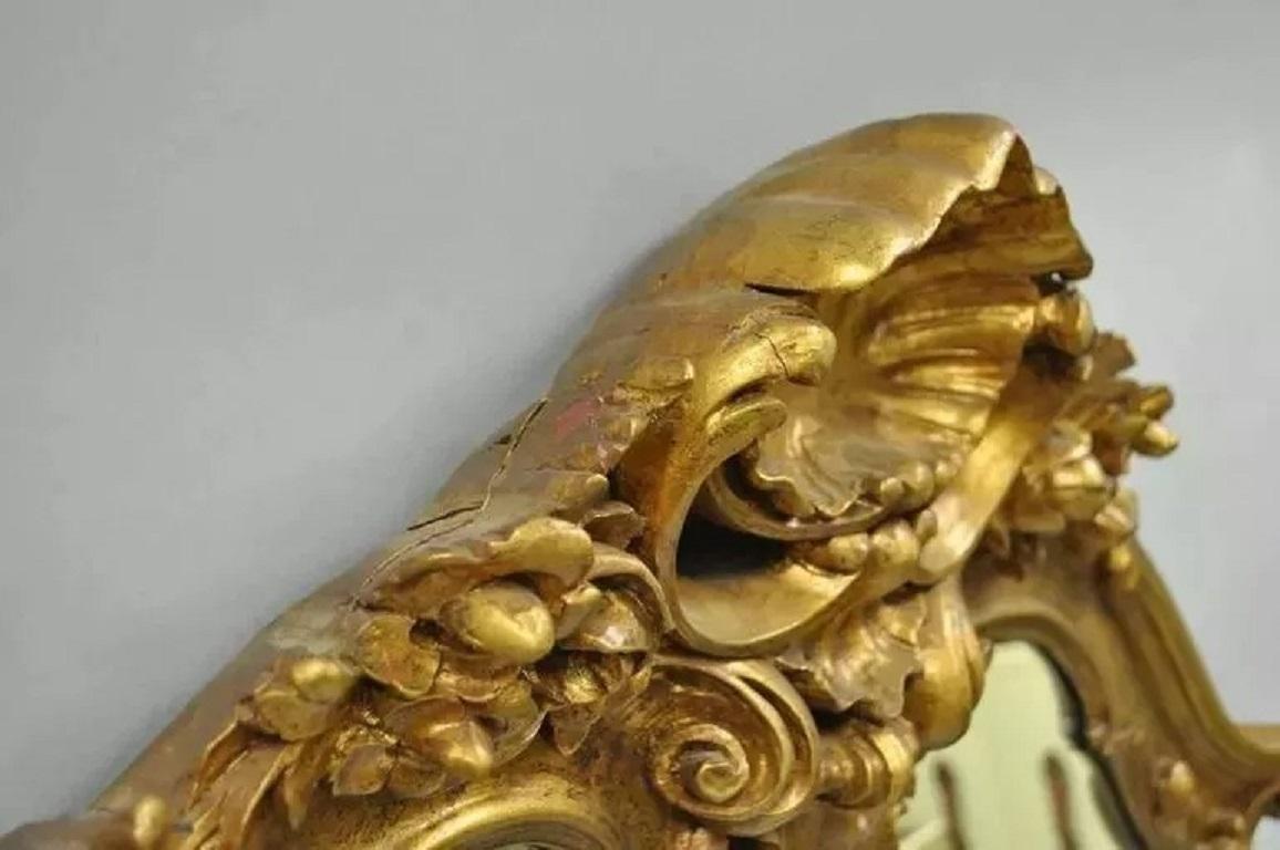 Vintage French Rococo Louis XV Style Shell Carved 65