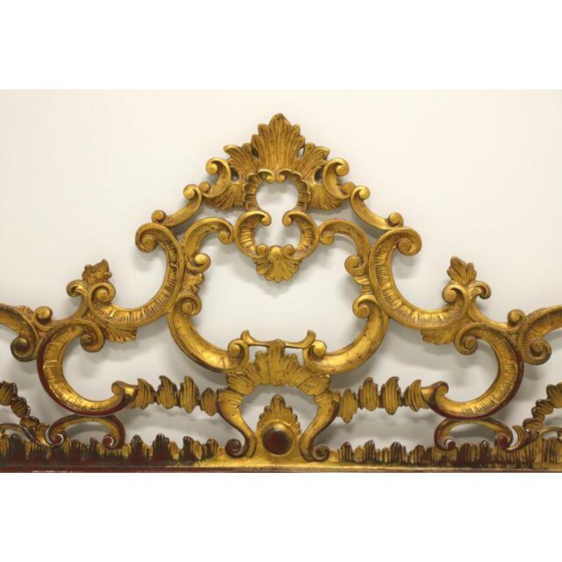 American French Rococo Style Gold Painted Metal King Headboard