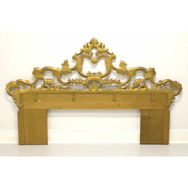 French Rococo Style Gold Painted Metal King Headboard 2