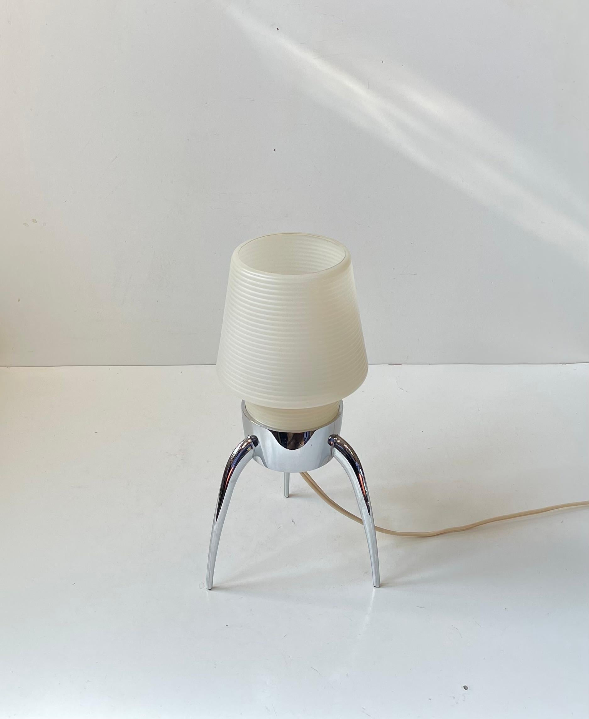 A Rare table lamp by Rotaflex/Heifetz from France. Rotaflex ARP was founded in the 1950s on initiative by Pierre Guariche, Joseph André Motte and Michel Mortier. ARP stood for Atelier de Recherches Plastiques. They came with the use of Cellulose