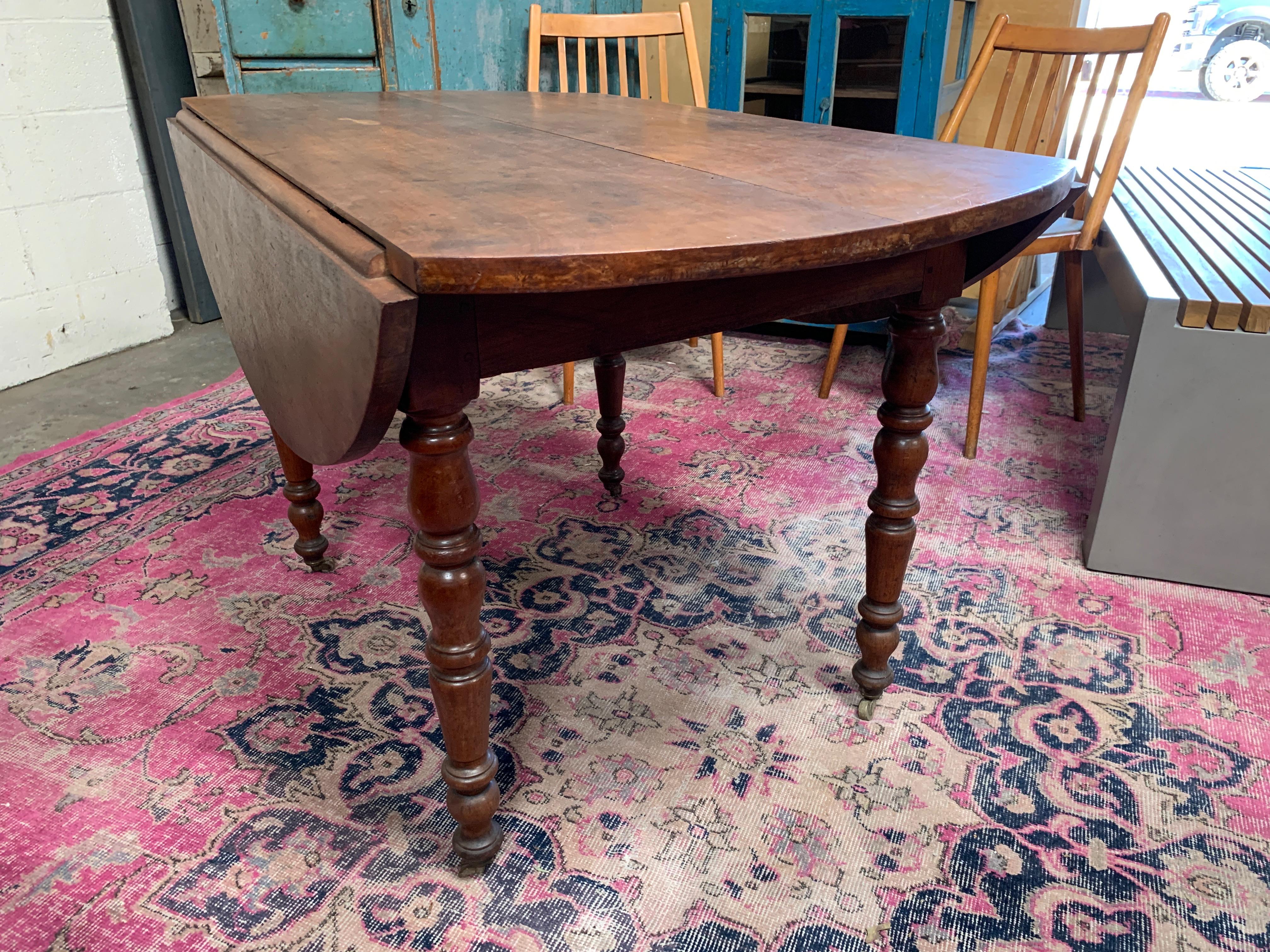 Wood Vintage French Round Table