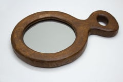 Specchio da parete rustico francese vintage degli anni '50