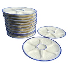 Vintage French Salina-Les-Bains Oyster Plates