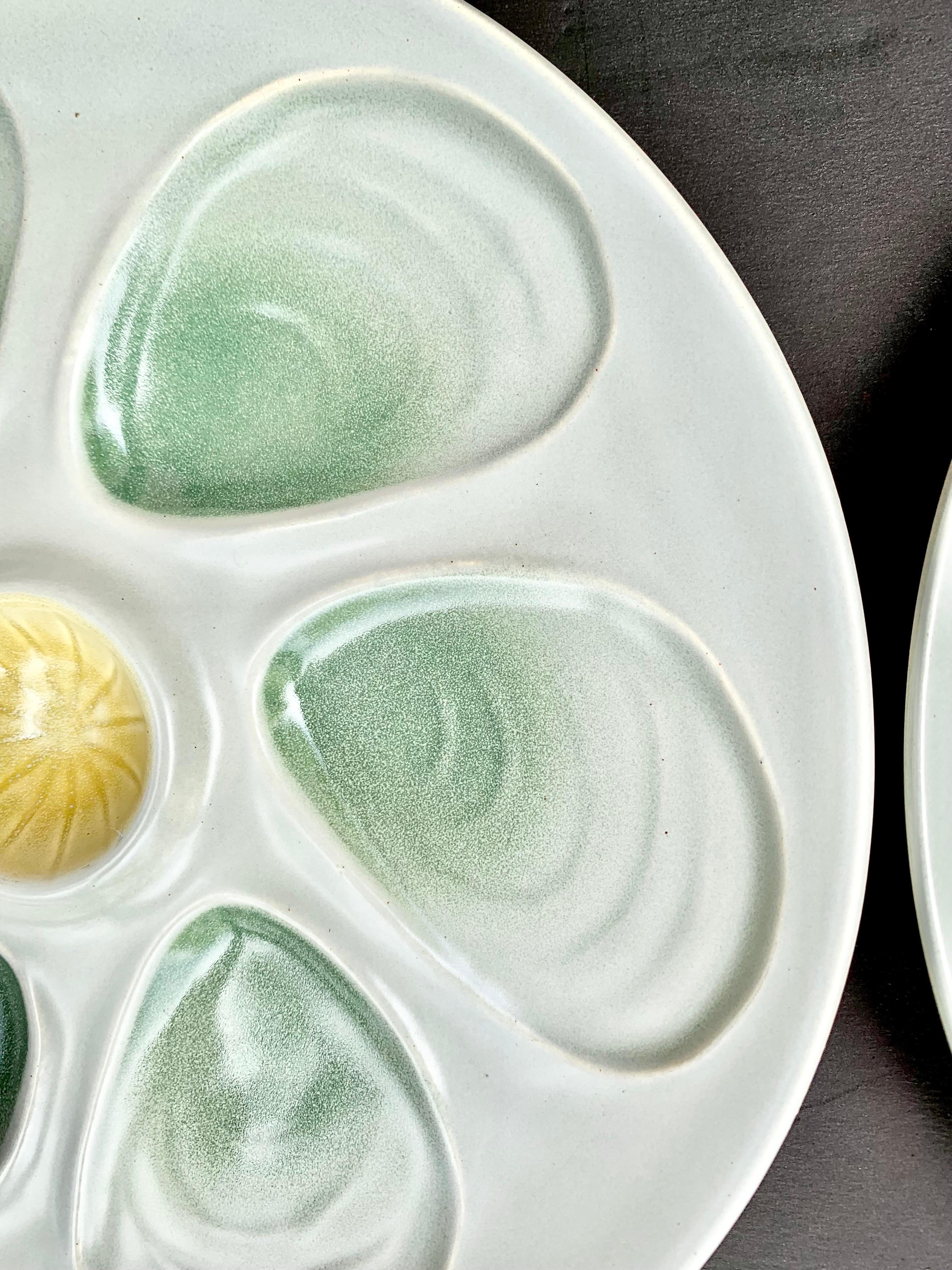 Vintage French Salins Oyster Plates & Master Platter 3
