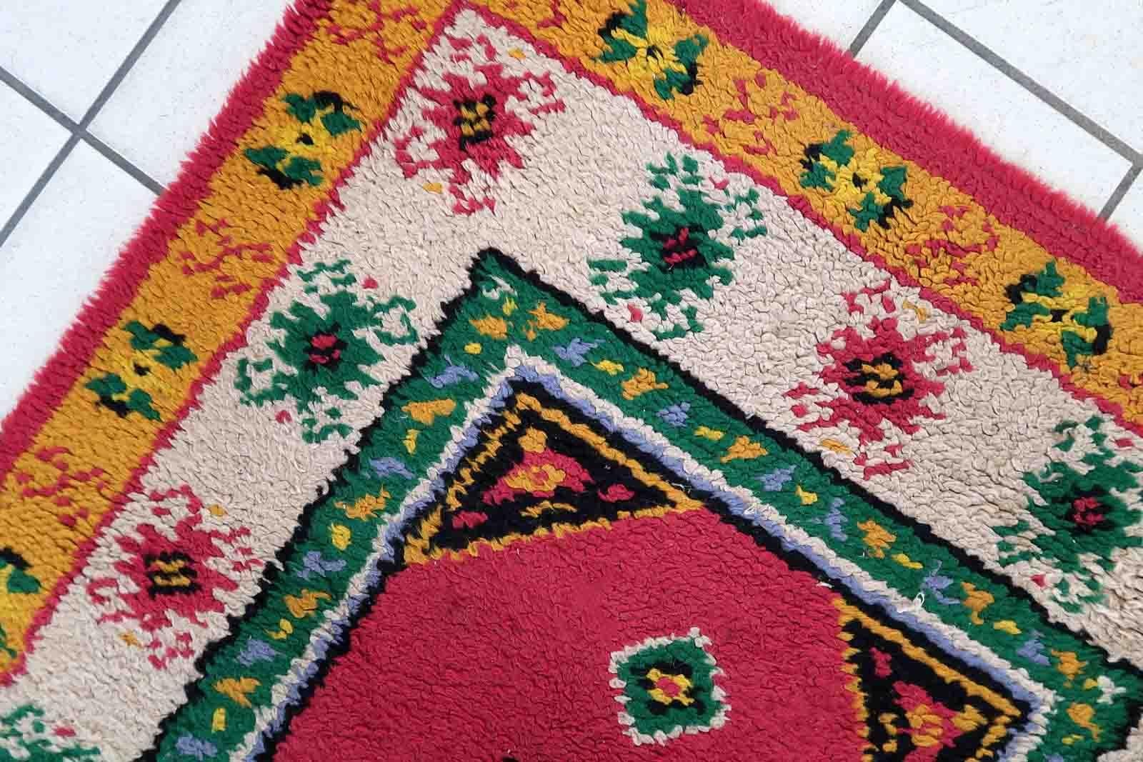 Vintage French Savonnerie Rug, 1960s, 1C847 For Sale 5