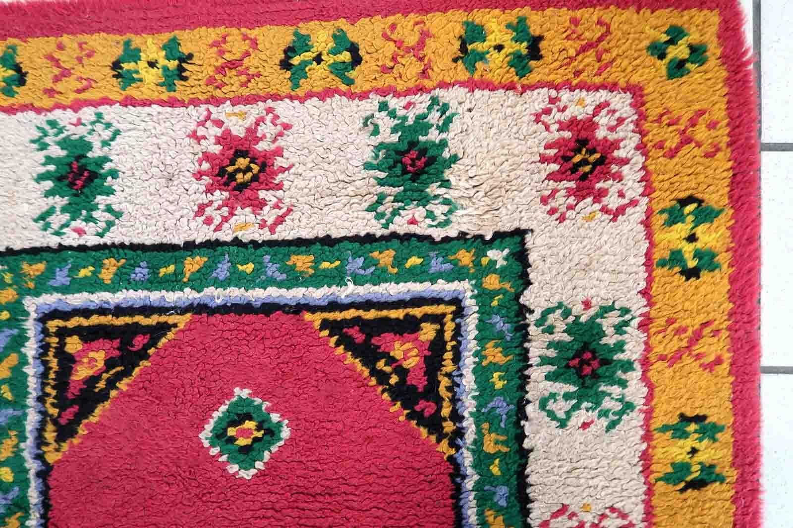 Vintage French Savonnerie Rug, 1960s, 1C847 For Sale 6