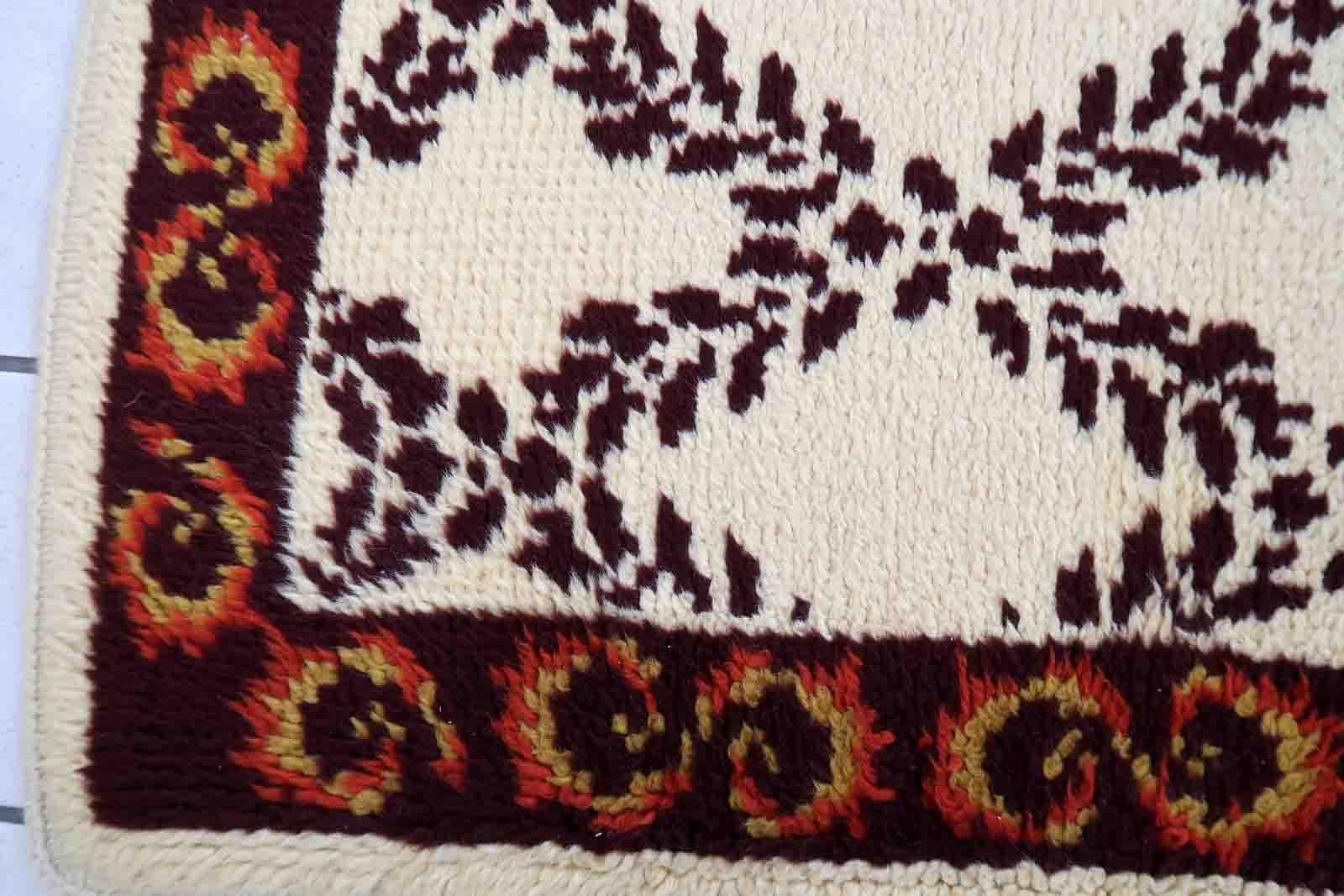 Französischer Savonnerie-Teppich, 1960er Jahre, 1C886 (Wolle) im Angebot