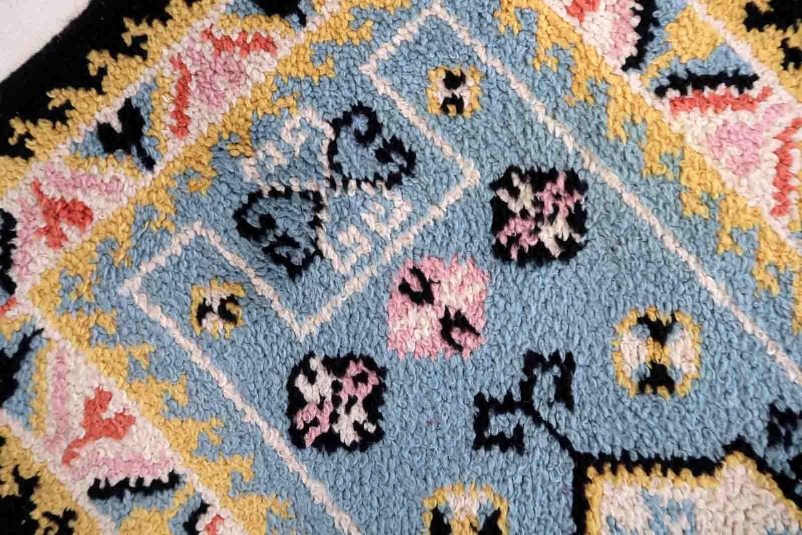 Vintage French Savonnerie Rug, 1960s, 1C887 For Sale 2