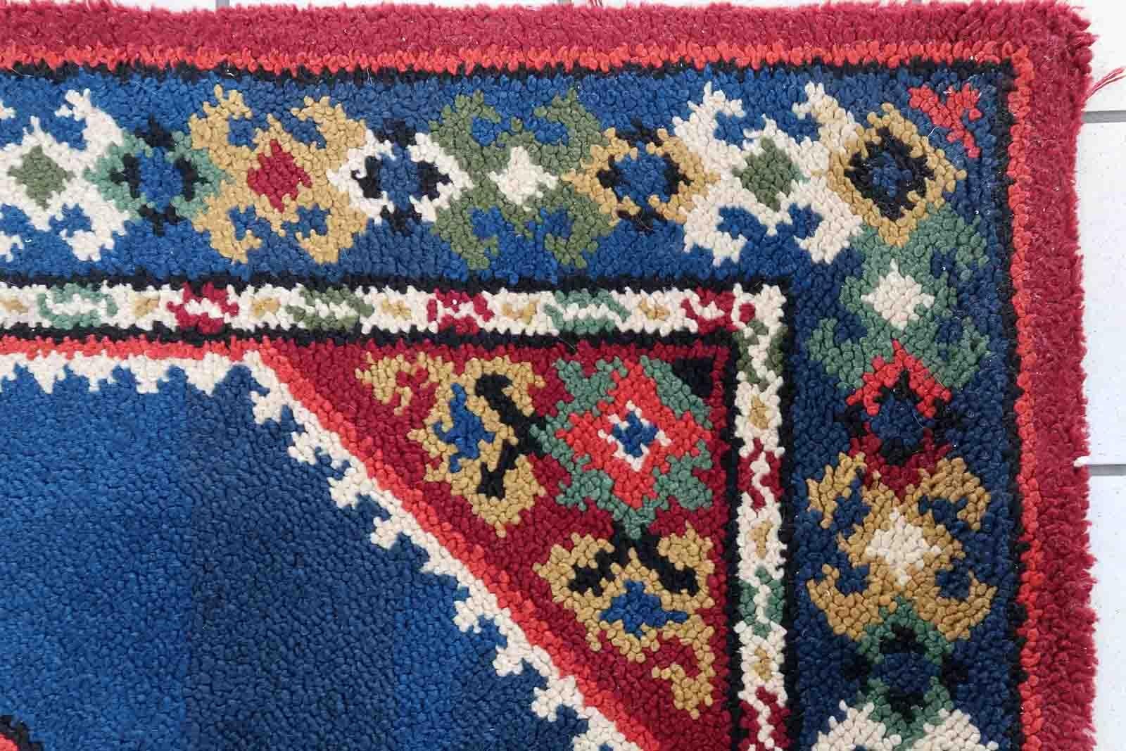 Vintage French Savonnerie Rug, 1960s, 1C890 For Sale 4