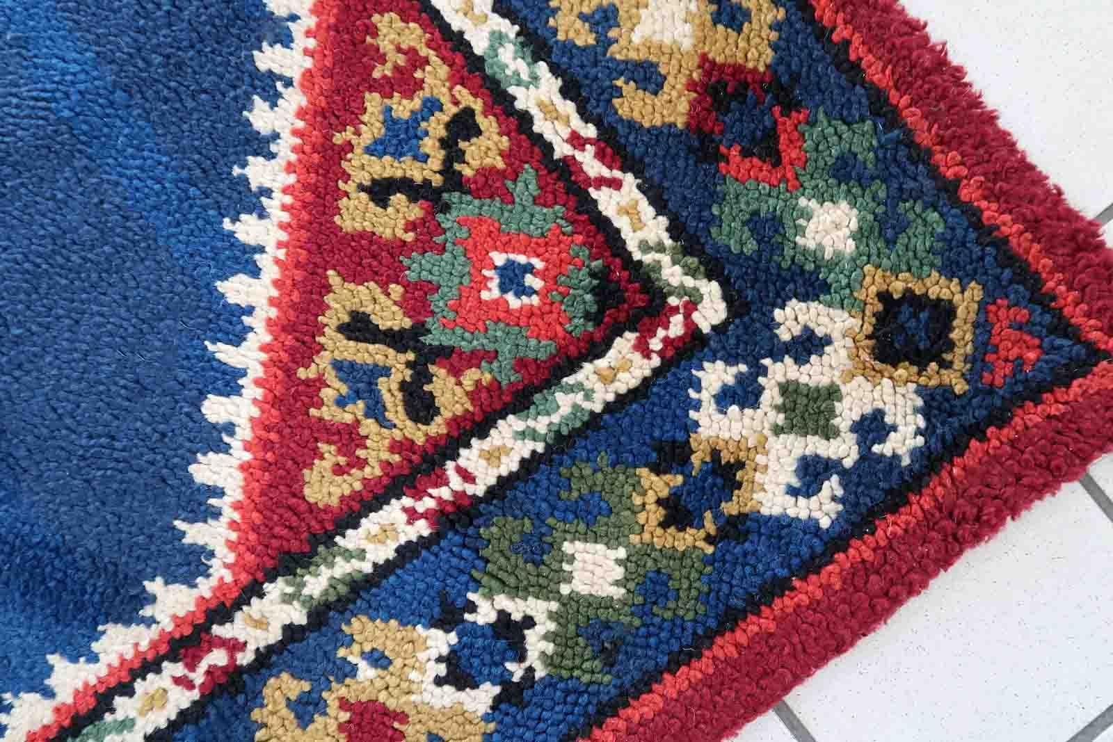 Vintage French Savonnerie Rug, 1960s, 1C890 For Sale 1