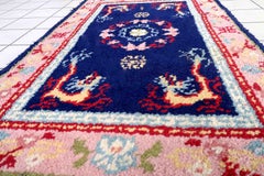 Tappeto Savonnerie francese vintage, anni '60, 1C964