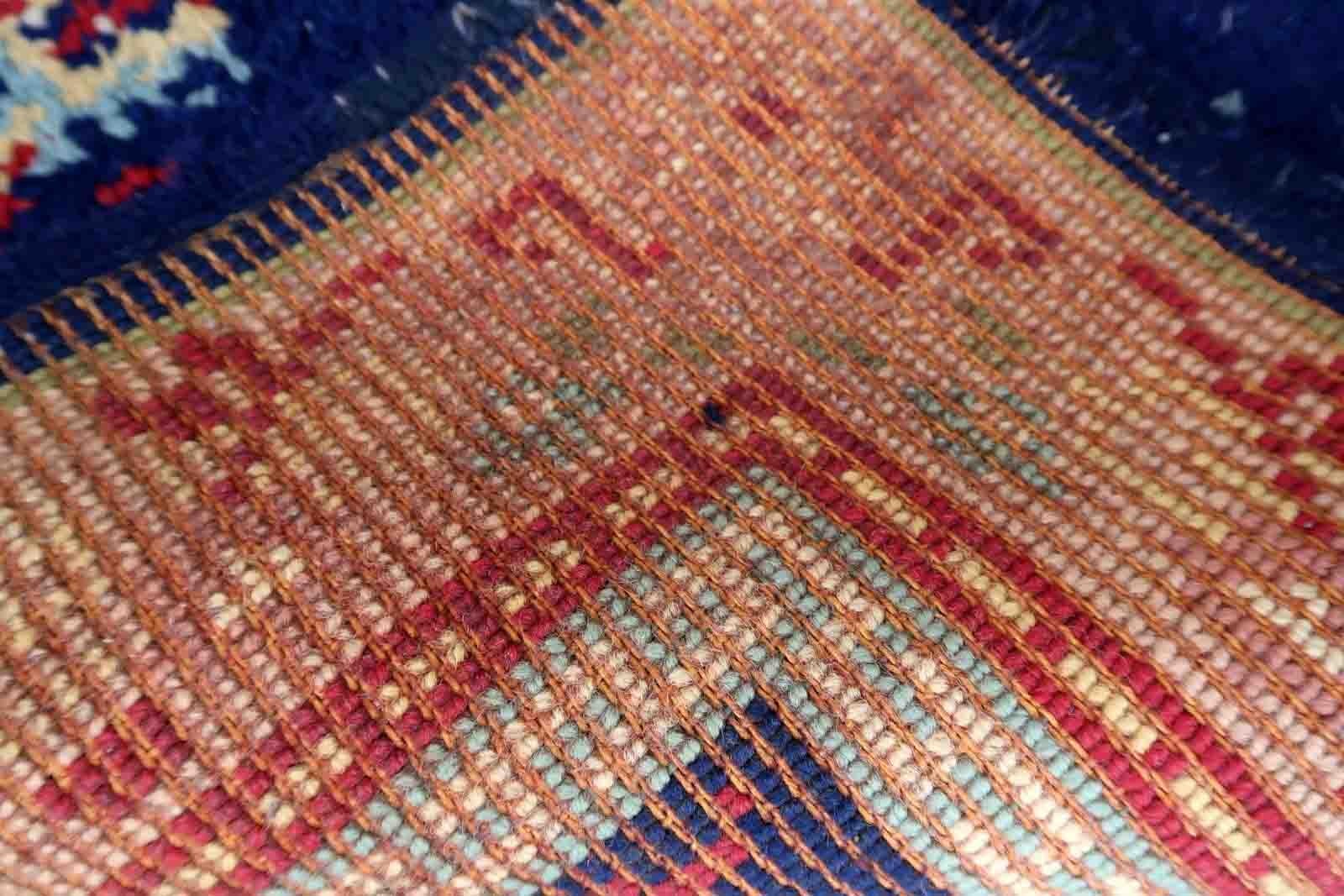 Woven Vintage French Savonnerie Rug, 1960s, 1C964 For Sale