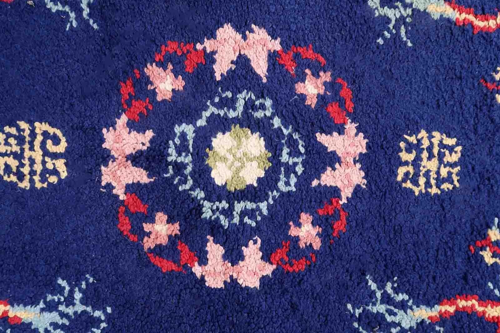 Vintage French Savonnerie Rug, 1960s, 1C964 For Sale 1