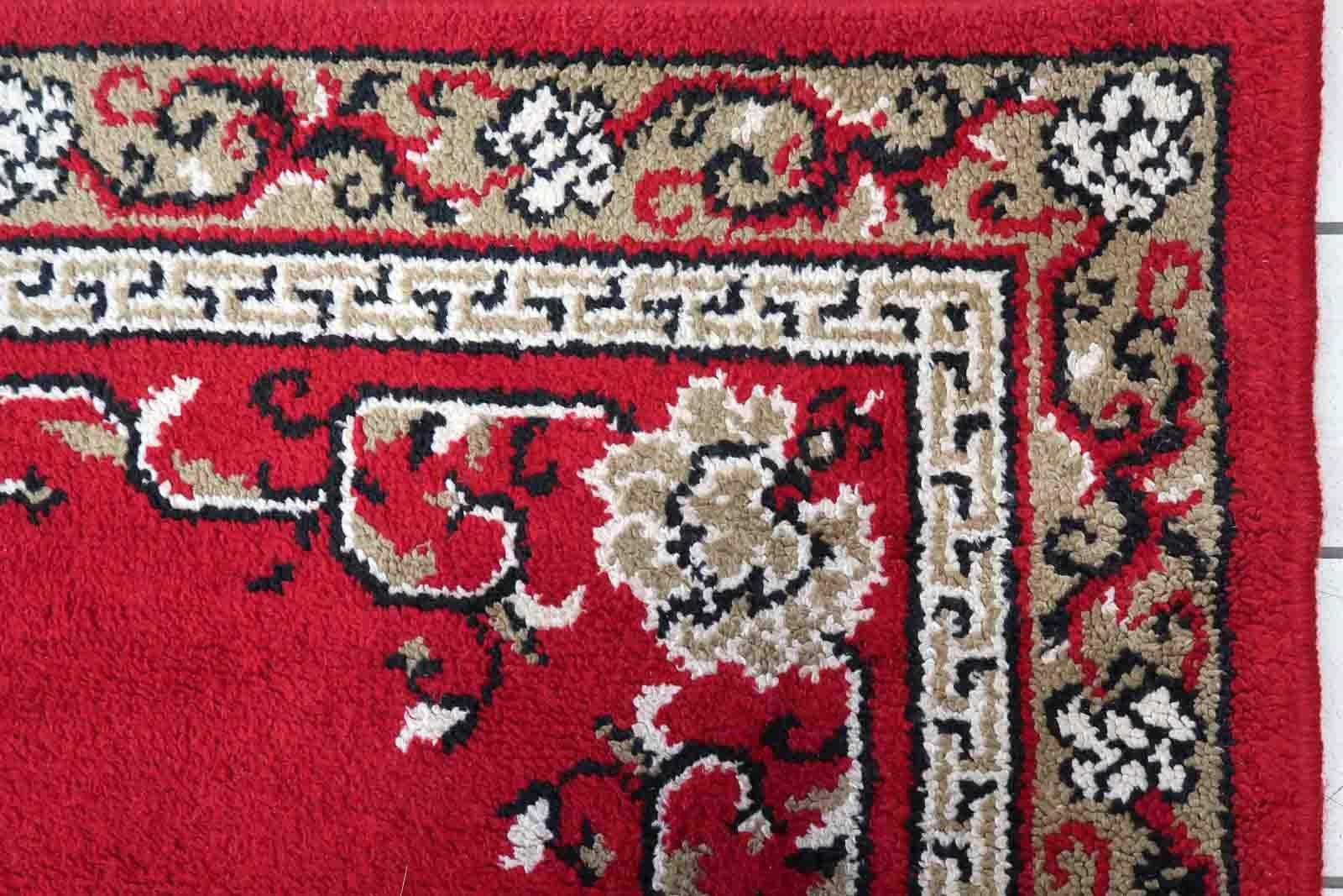 Vintage French Savonnerie Rug, 1970s, 1C1038 For Sale 2