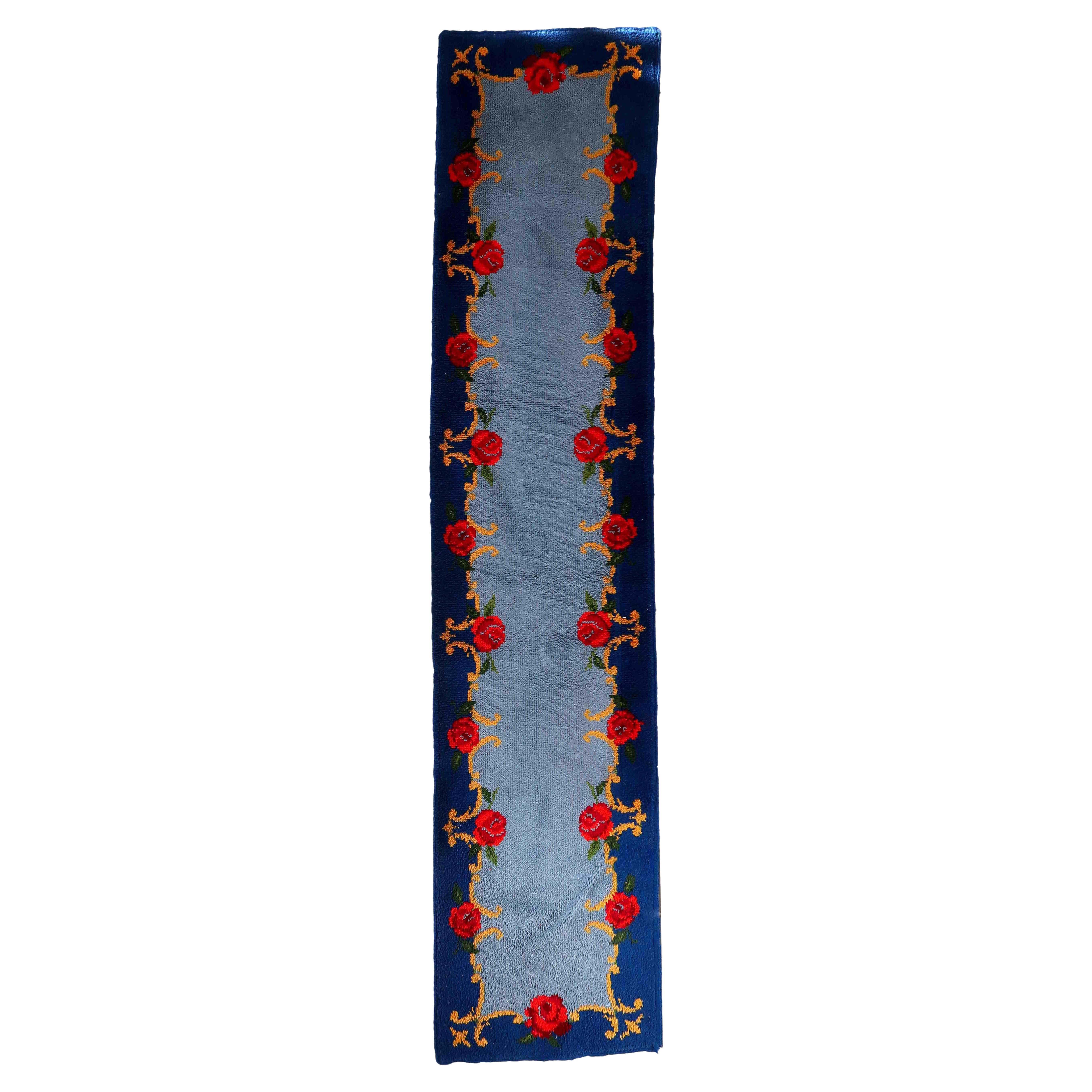 Vintage French Savonnerie Runner, 1960s, 1C1028