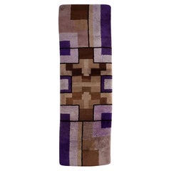 Vintage French Savonnerie Runner, Modernist Design, 2.9
 x 8.5
, 1970s - 1C1201