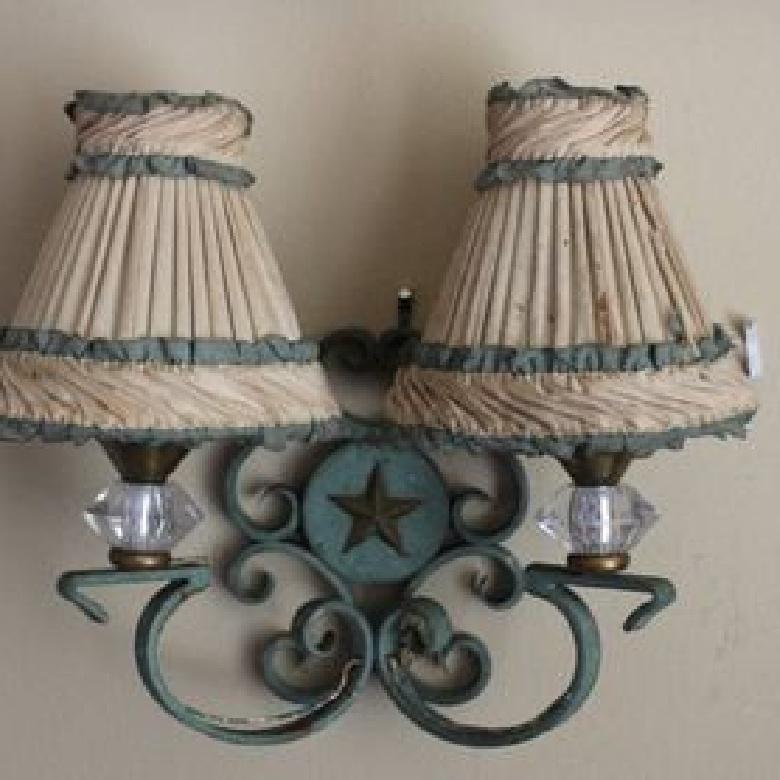 French Provincial Vintage French Verdigris Iron Sconce For Sale