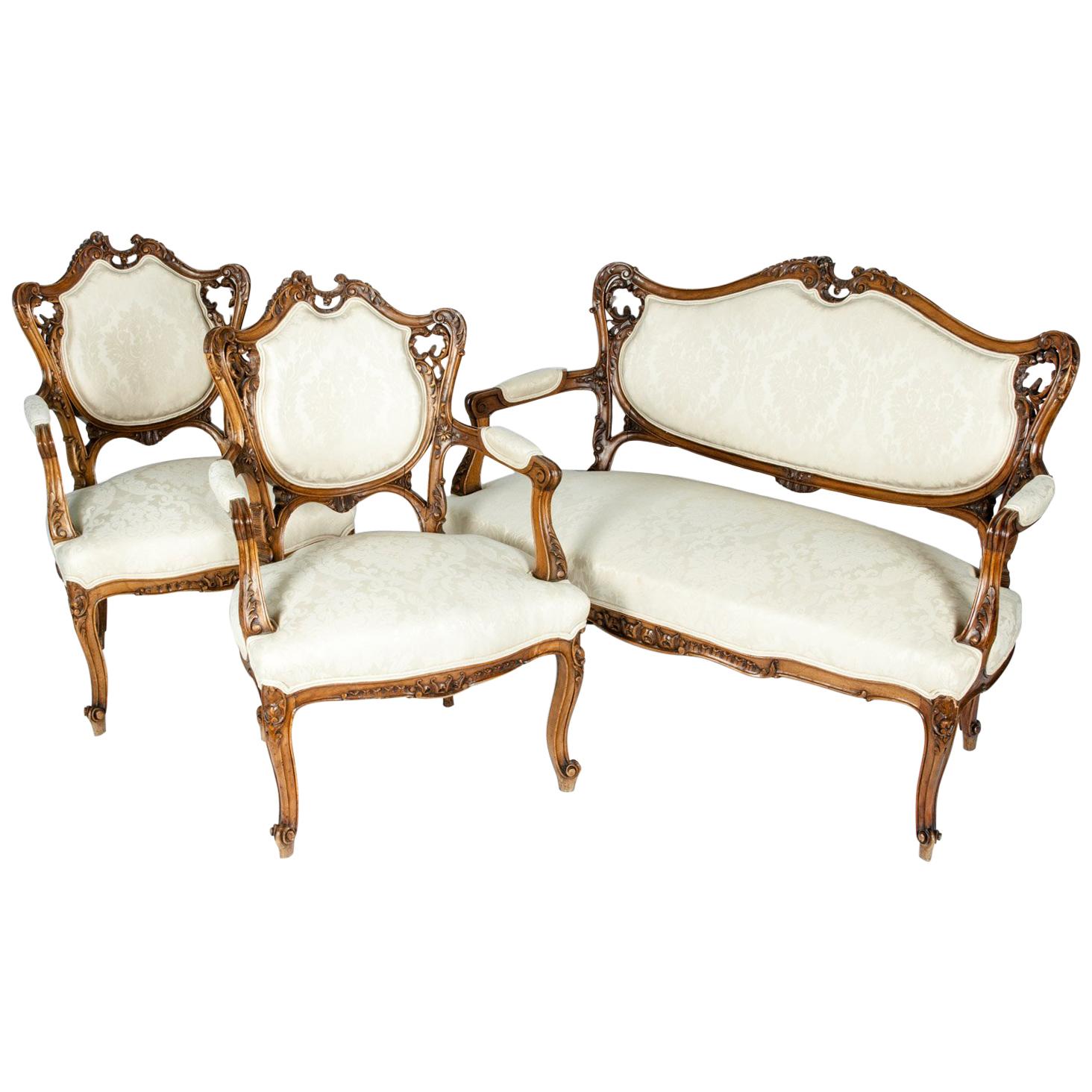 Vintage French Seating Three-Piece Set