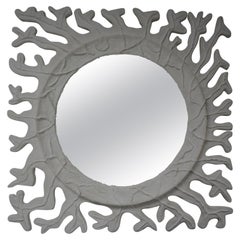 Vintage French Serge Roche Inspired Plaster Mirror