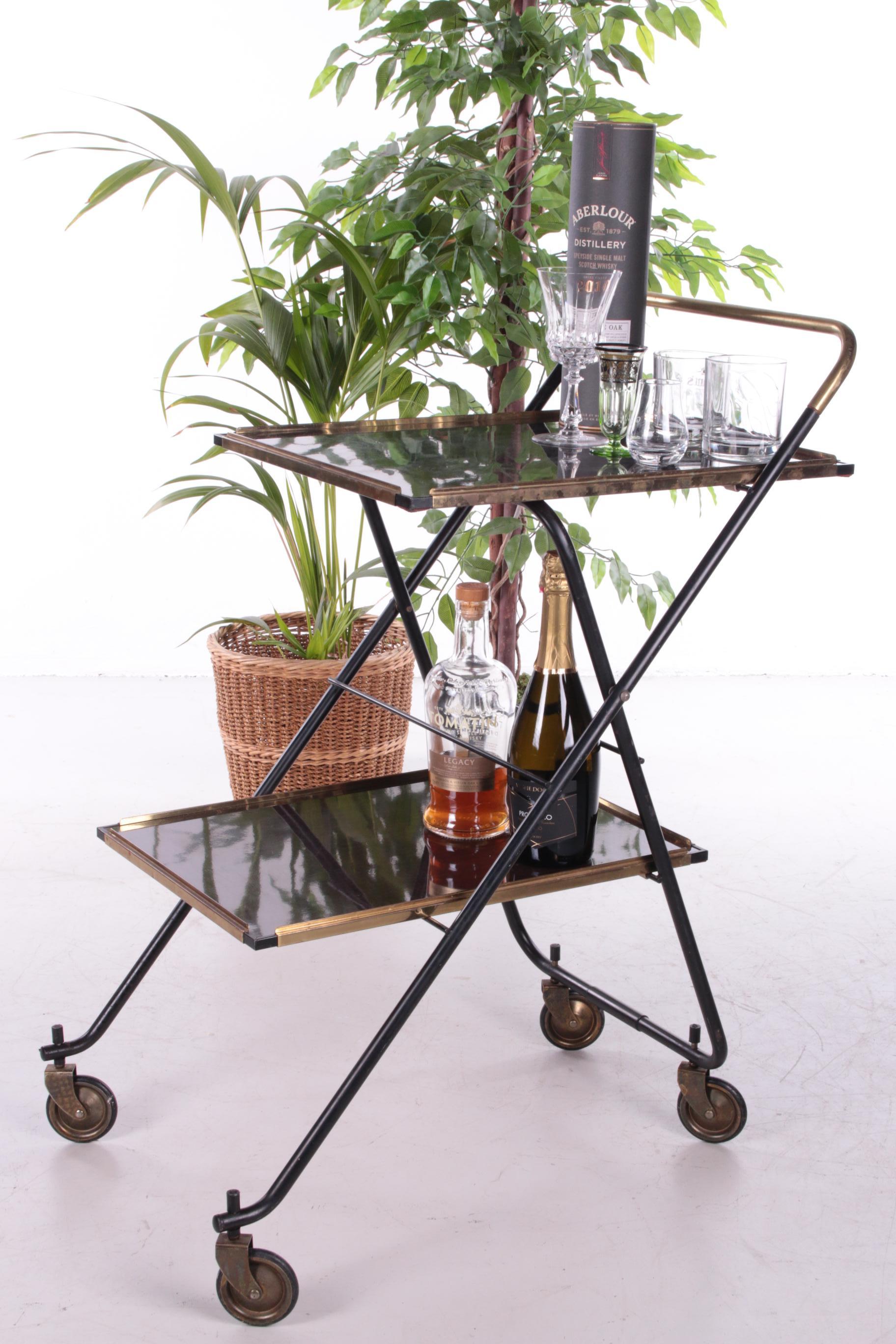 Vintage French Serving Trolley or Drinks Trolley, 1960s For Sale 10