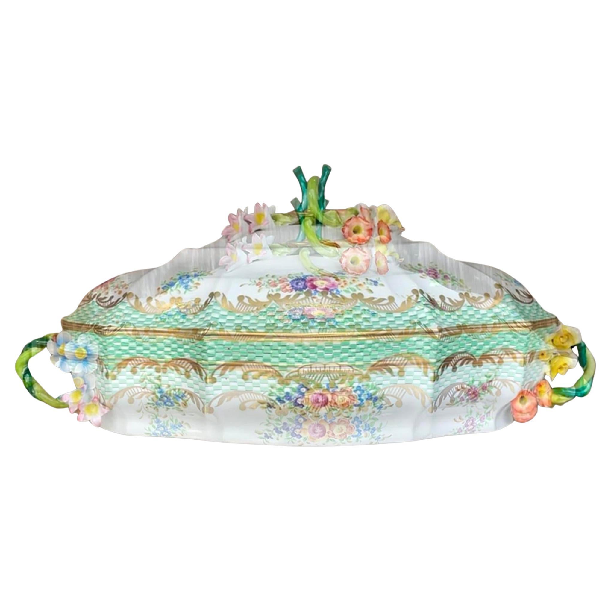 Cuenco vintage de porcelana francesa de Sevres