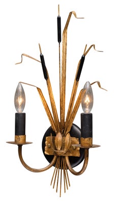Vintage French Sheaf of Wheat Sconces by Maison Baguès