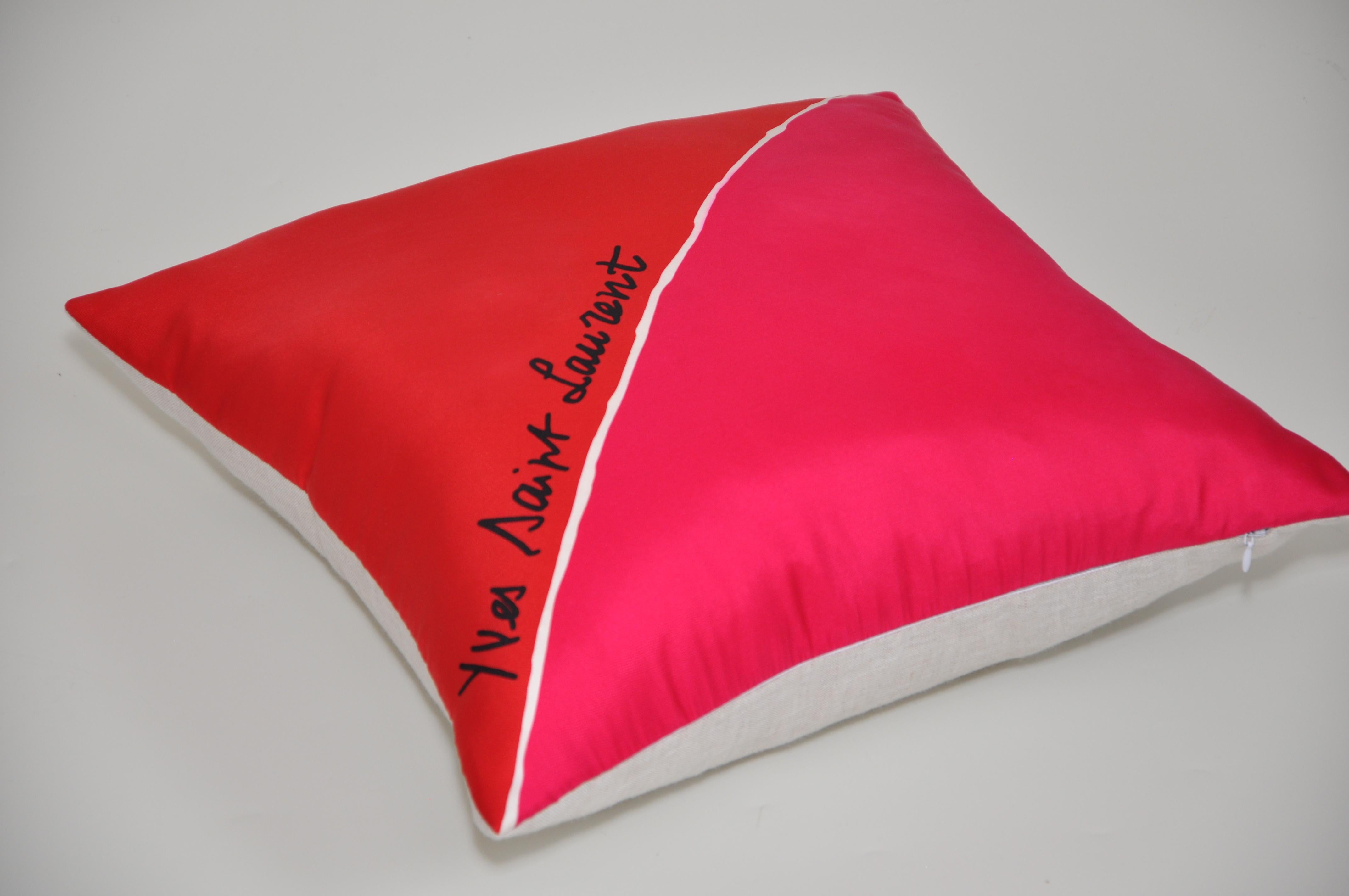 ysl pink cushion