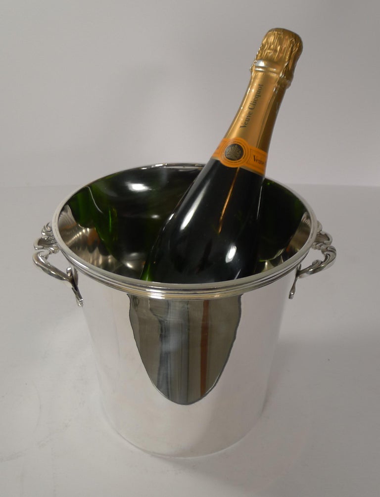 Vintage French Silver Plated Champagne Bucket / Wine Cooler For Sale 4