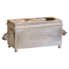 Vintage French Silver Wine Cooler with Tassel Motif