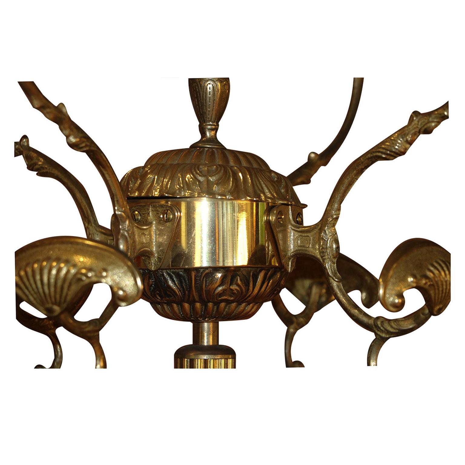 Vintage French Solid Brass Coat Stand Hat Rack Vintage French Solid Brass Coat Stand Hat Rack