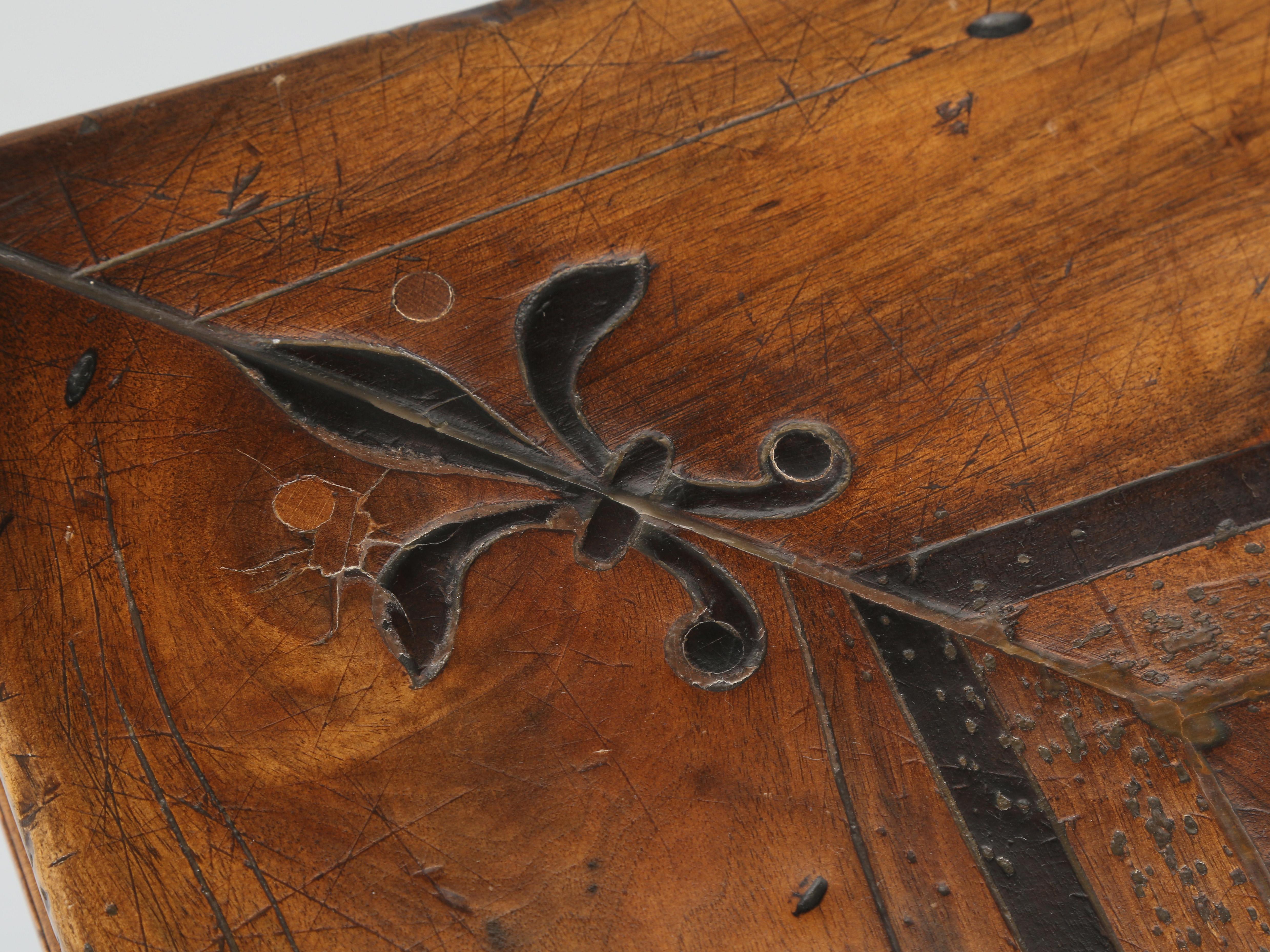 Vintage French Solid Walnut Trestle Style Dining Table Made by Quinta, Perpignan 2