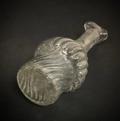 Vintage French Spiral Fluted Glass Decanter, 1940s - 2Y578